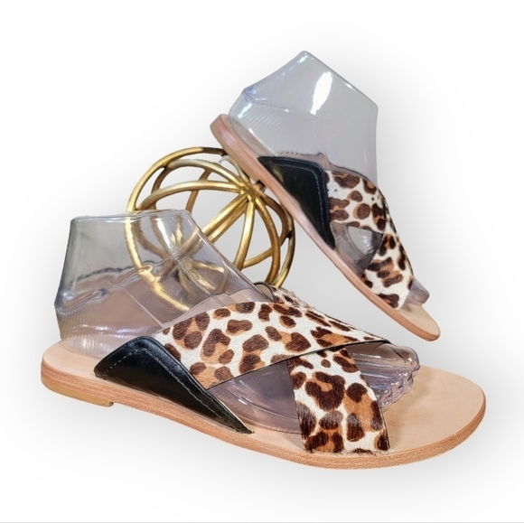 Trask Sandi Leopard Print Calf Hair Leather Size 8 - Picture 17 of 17